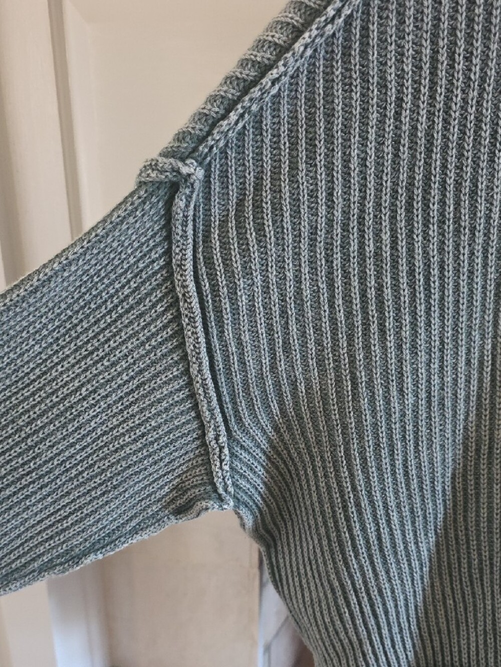 Zenana Outfitters Seafoam Ribbed Crewneck Sweater - Picture 2 of 5